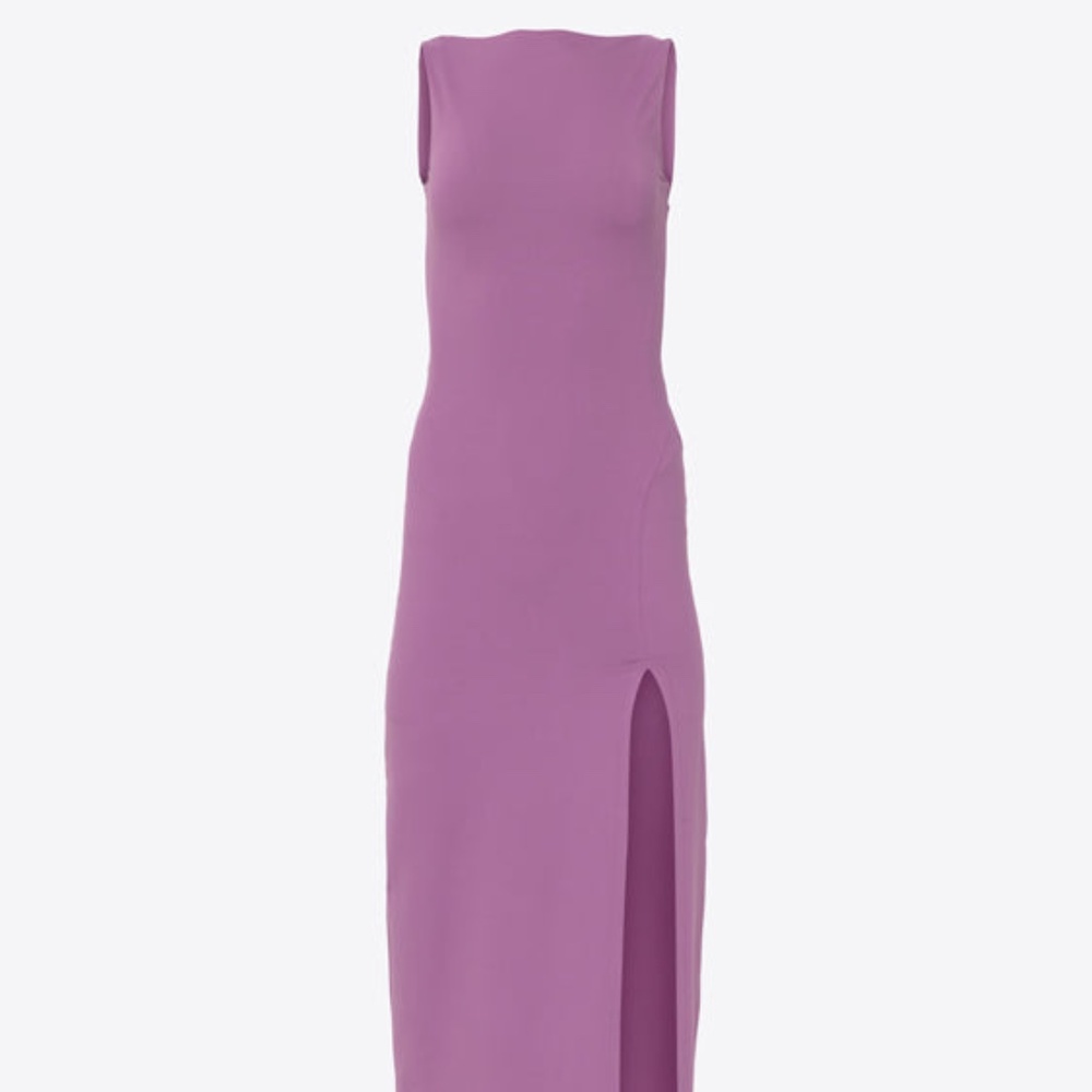 SUSANA MONACO Low Back Tank Slit Dress - Grape Jam